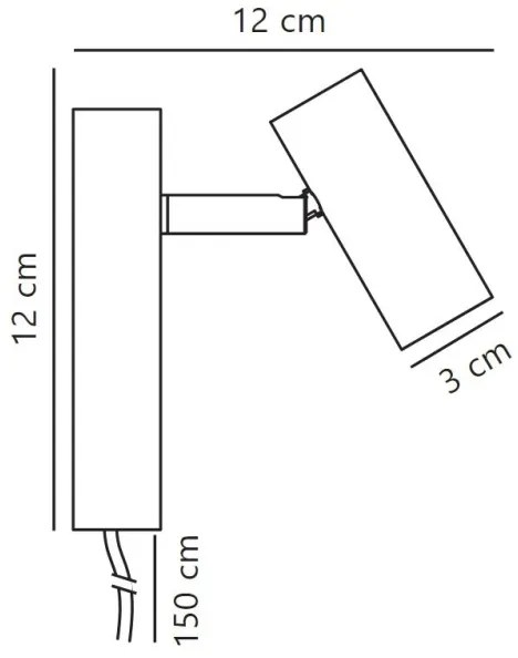 Nordlux - Spot LED de perete OMARI LED/3,2W/230V negru, dimabil