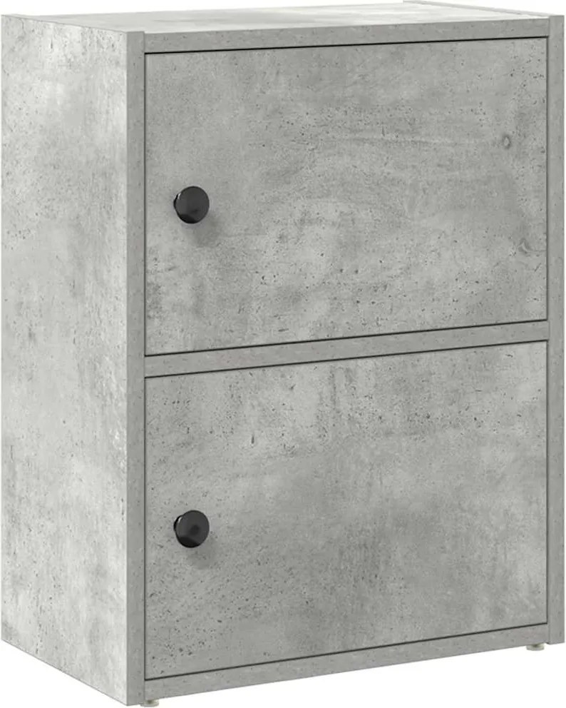 vidaXL Bibliotecă, gri beton, 40x24x52 cm, lemn prelucrat