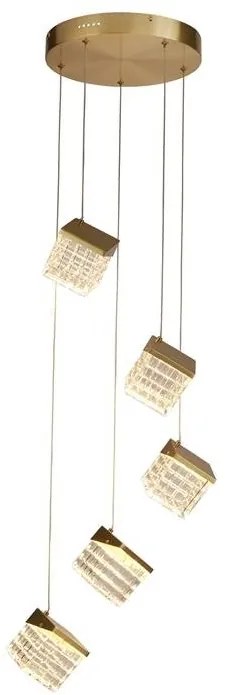 Lustra cu 5 pendule LED Cuboid