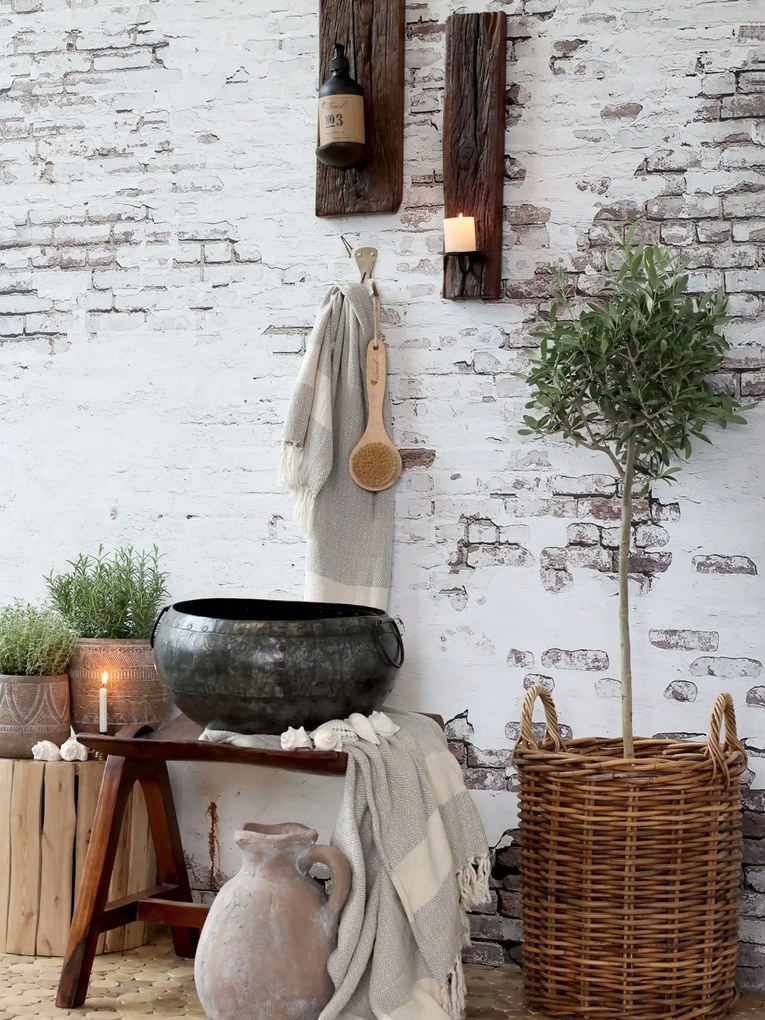 Vas decorativ din zinc antichizat, Grimaud