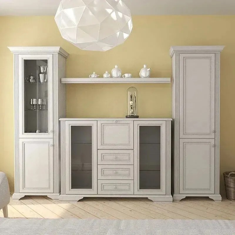 Living Jazz cu Comoda Bar, Pin Argintiu, 313 CM