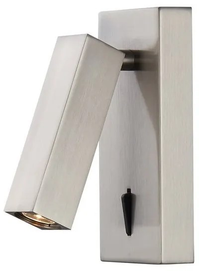 Aplica de perete cu reader LED, Tarifa nickel satinat MA-6071