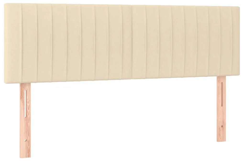 vidaXL Tăblii de pat, crem, 144x5x78/88 cm, textil