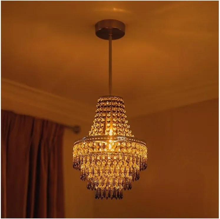 Lustră pe tijă GEMMA, 1xE27, 60 W, 230 V, Ø 23 cm