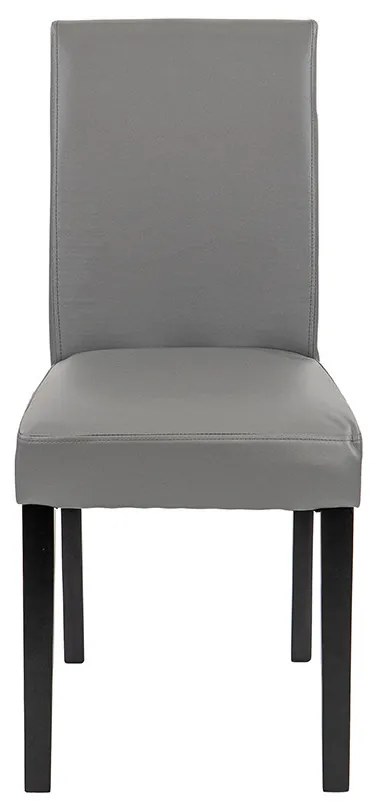 Scaun de sufragerie din piele Kelly, gri