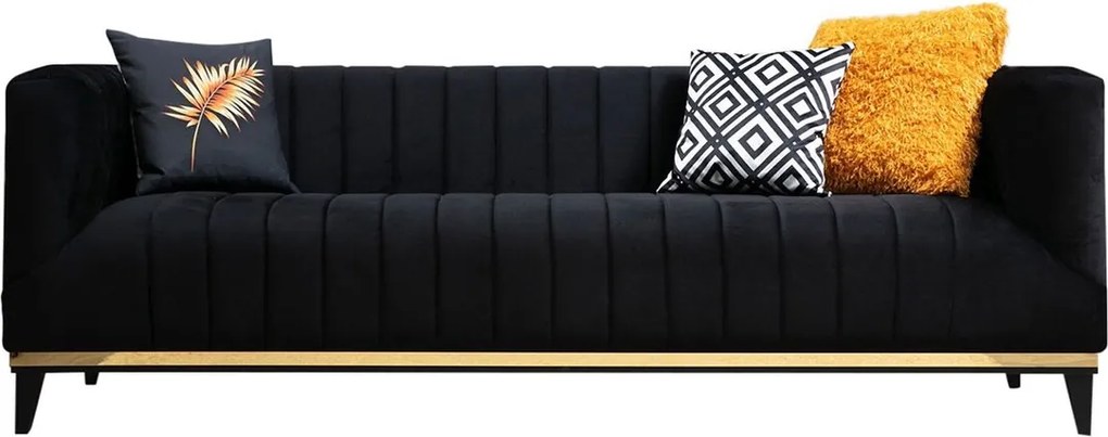 Canapea 3 locuri, Atelier del Sofa, 560ARE1344, Negru