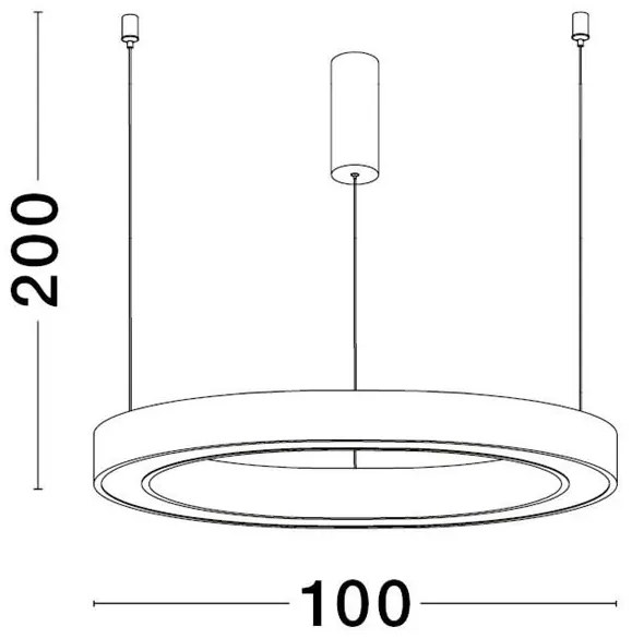 Lustra LED suspendata design circular STING White 100cm