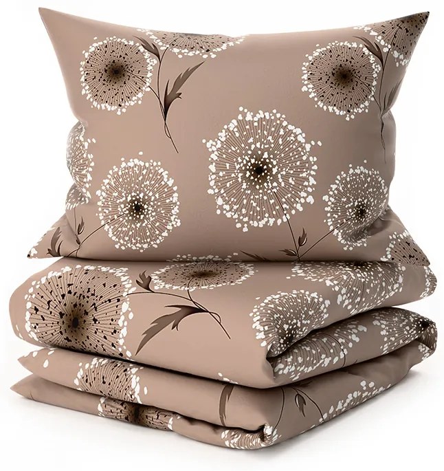 Lenjerie de pat din microfibra tip velur PAMPELINO maro deschis Dimensiune lenjerie de pat: 2 buc 70 x 90 cm | 200 x 220 cm