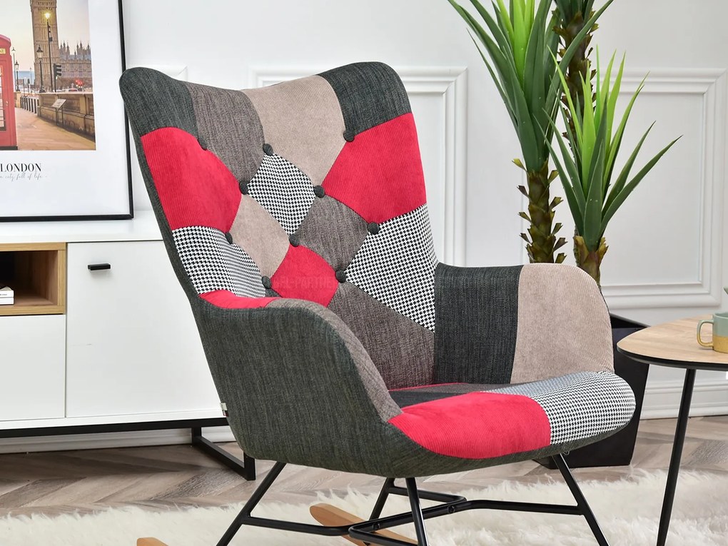 Fotoliu Sibyla (patchwork + fag alb). 1110394