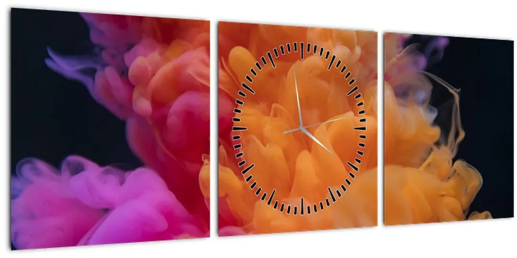 Tablou cu abstracție (cu ceas) (90x30 cm)