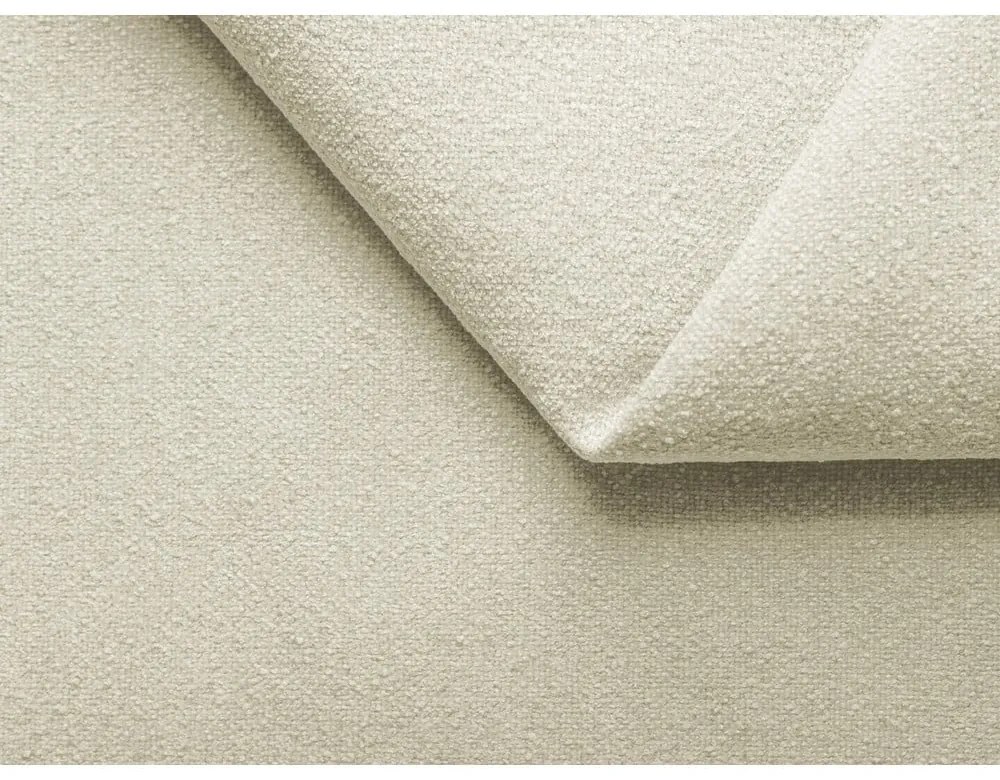 Șezlong modular crem cu tapițerie din țesătură bouclé (cu colț pe partea dreaptă) Ailani – Makamii