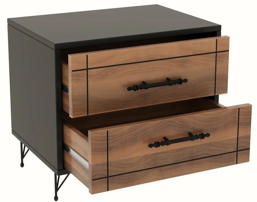 Masă de noapte Noapte Walnut