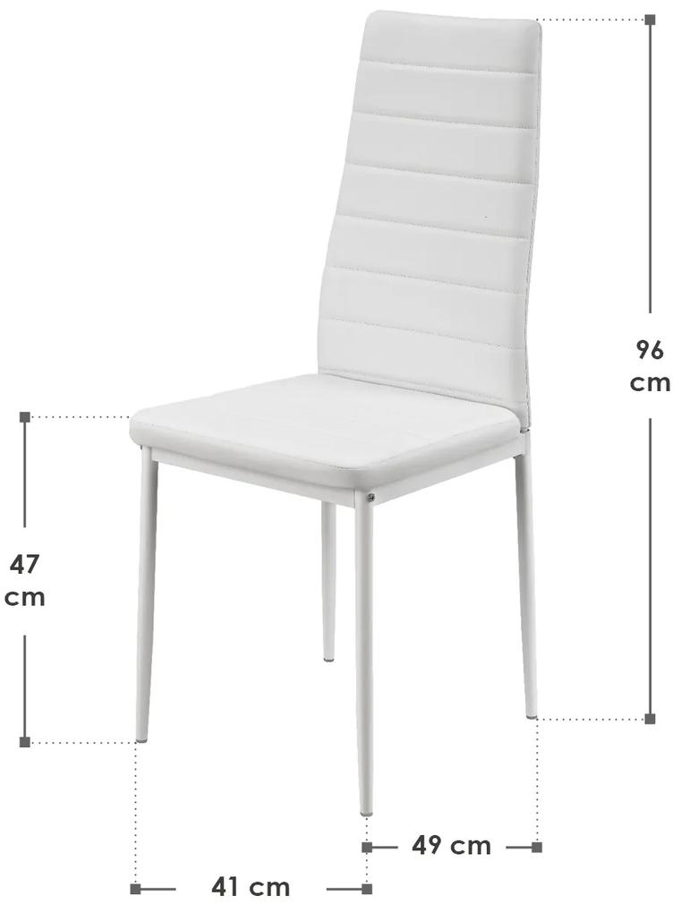 Set de 2 scaune de sufragerie Loja - alb