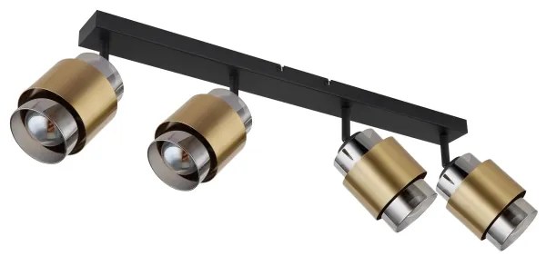 Spot MILLEY 4xE27/40W/230V negru/alamă Globo 15560-4