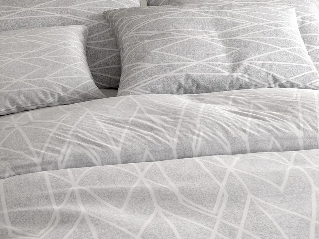 Lenjerie de pat din bumbac Renforcé GRAY STRIPES gri Dimensiunile lenjeriei: 70 x 90 cm | 140 x 200 cm