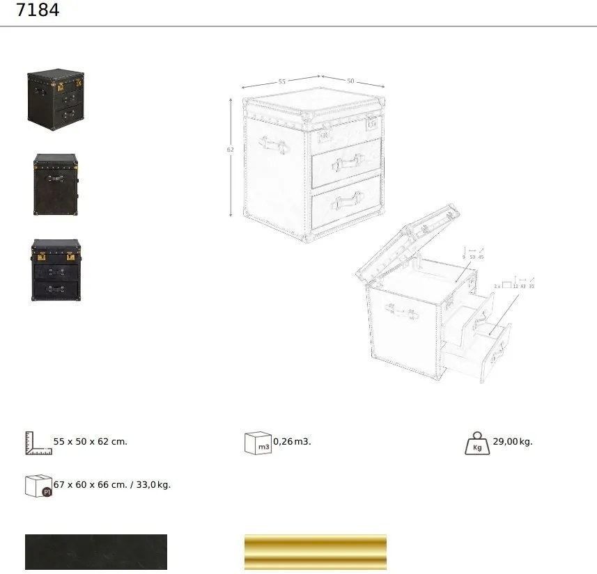 Cufar LUX design italian Black leather