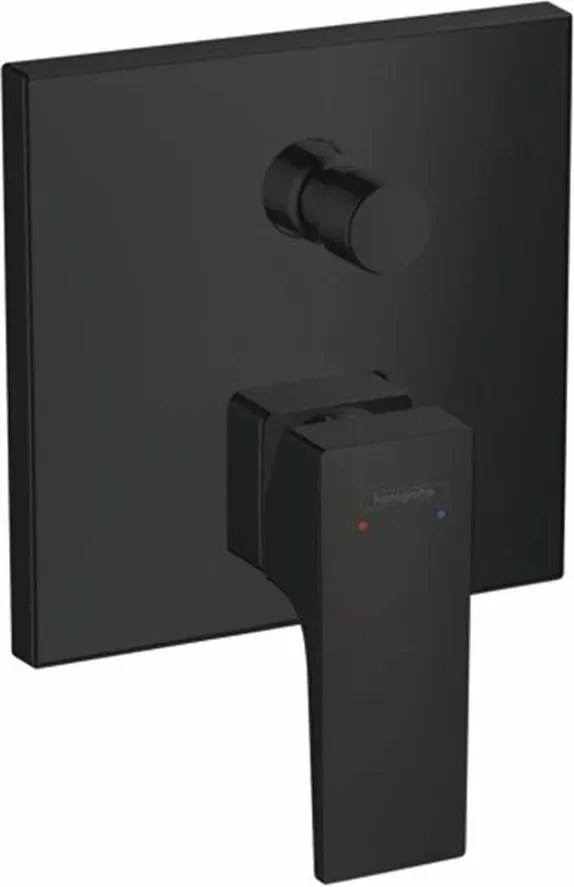 Baterie cada - dus incastrata Hansgrohe Metropol negru mat