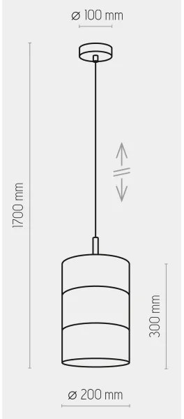 Lustră pe cablu BOGART 1xE27/15W/230V albă/aurie