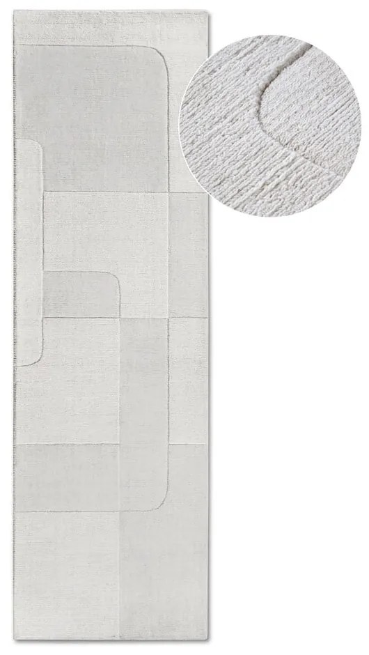 Covor tip traversă crem țesut manual din lână 80x250 cm Charlotte – Villeroy&amp;Boch