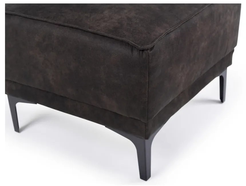 Taburet gri antracit cu tapițerie din imitație de piele Copenhagen – Scandic