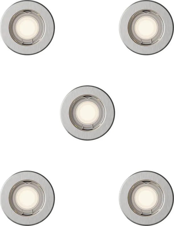 Philips - Set 5x spoturi încastrate PERIDOT 1xGU10/7W/230V argintiu