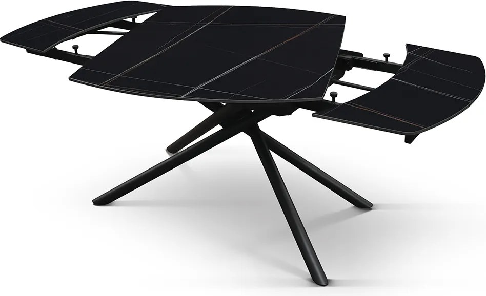 Masa ceramica extensibila Rotativa Noir 120 x 88 x h 76 cm