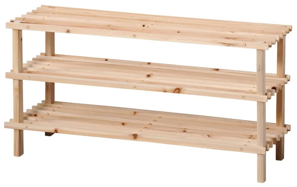 Kesper 69723 Dulap pentru pantofi cu 3 rafturi,deschis, 77 x 40 x 26 cm