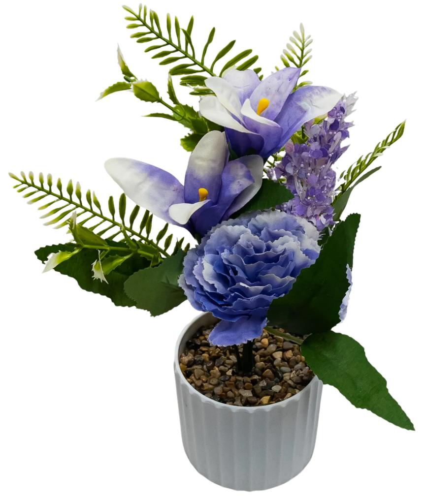 Floare decorativă în ghiveci flori albastre