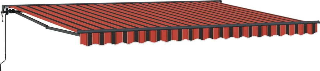 vidaXL Cadru de copertină Portocaliu și negru 450 × 300 cm