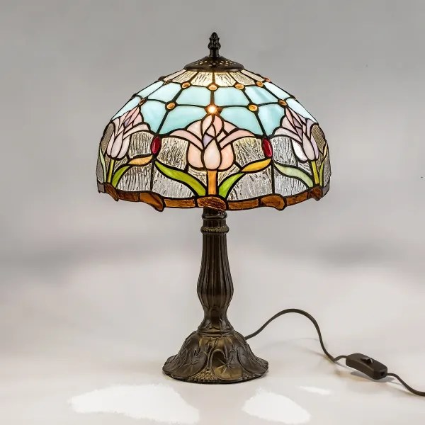 BRILAGI - Lampă de masă Tiffany cu vitralii LORAS 1xE27/40W/230V