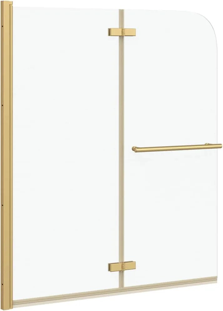 vidaXL Încărcare duș Manual Auriu 120 x 140 cm Sticlă ESG și aluminiu