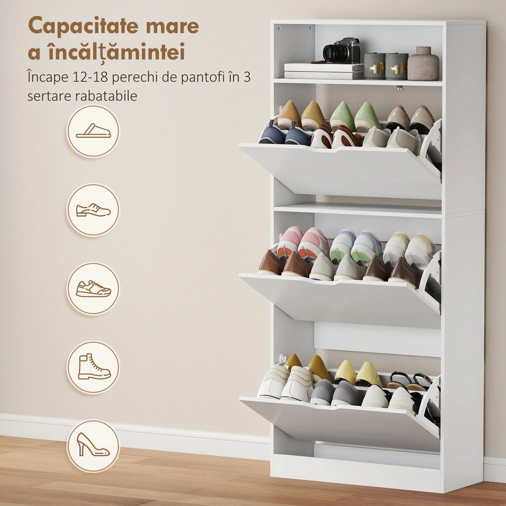 HOMCOM dulăpior pentru pantofi | Aosom Romania
