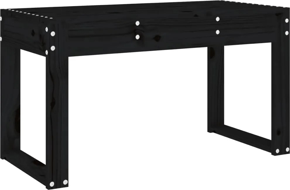 vidaXL Bancă de grădină, negru, 80x38x45 cm, lemn masiv de pin