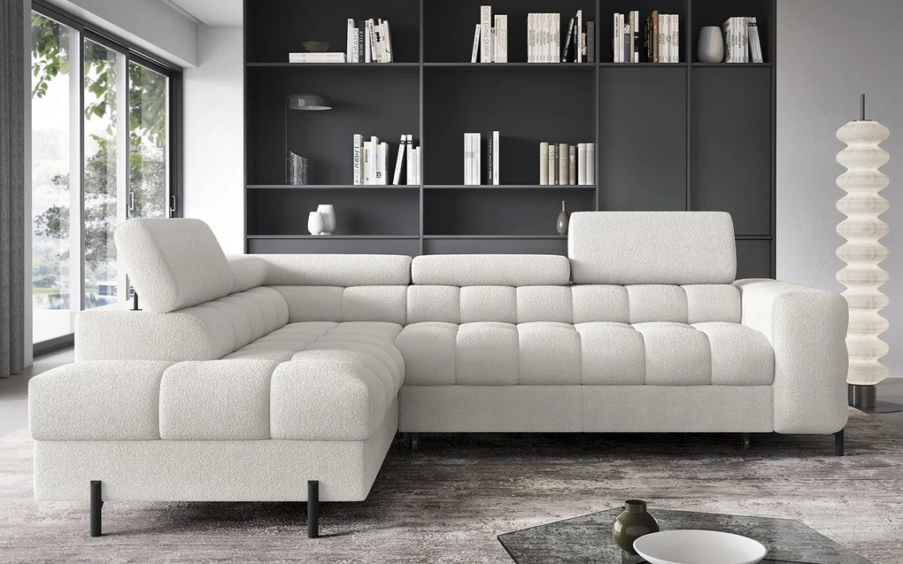 Colțar lemn masiv Ferry Extensibil Material Amore 01, 276 × 72 × 200 cm