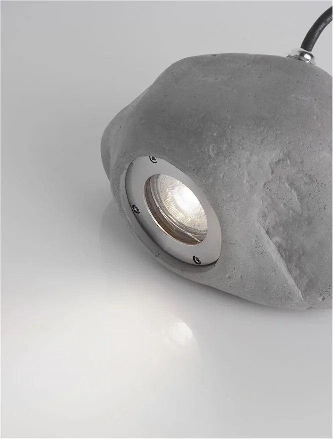 Iluminat exterior ambiental, spot din ciment IP65 SOFT negru