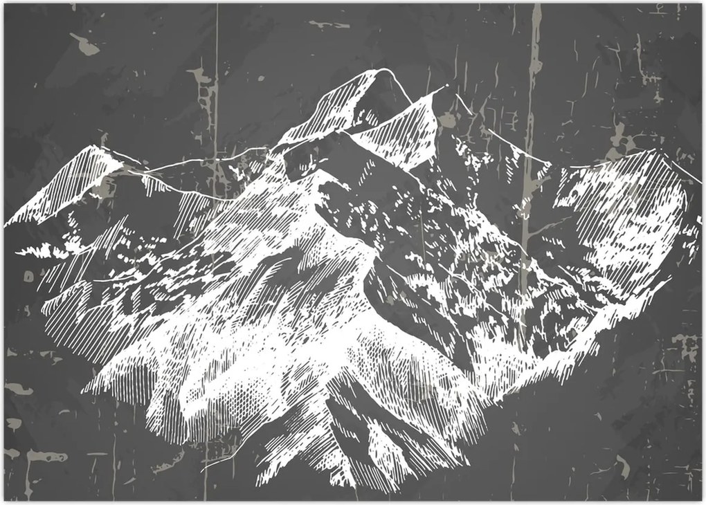 Tablou - Ilustrație de munți (70x50 cm)