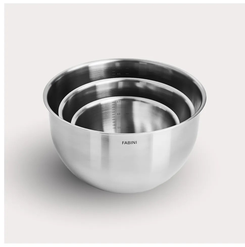 Boluri argintii 3 buc. din oțel inoxidabil ø 24 cm Lucca 3.0 – FABINI