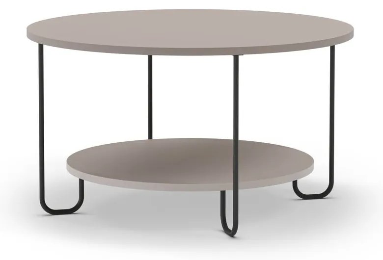 Măsuță de cafea gri rotundă ø 80 cm Tonka – Marckeric