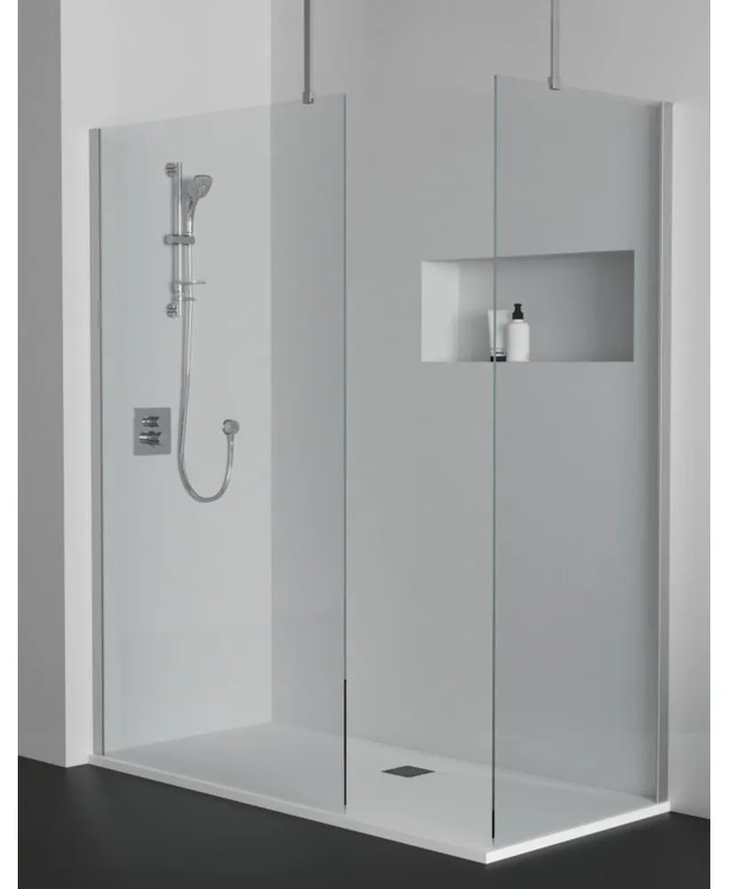 Paravan dus walk-in 120x200 cm Ideal Standard i.Life, sticla securizata, profil argintiu 1200x2000 mm