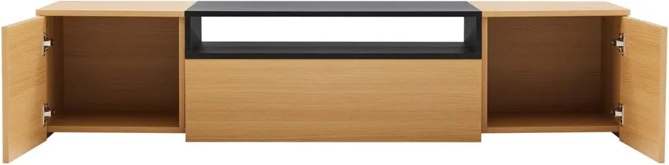 Comoda TV suspendata LOFT 160cm natur/ negru