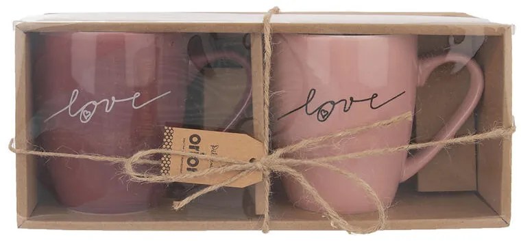 Set 2 căni LOVE, 380 ml