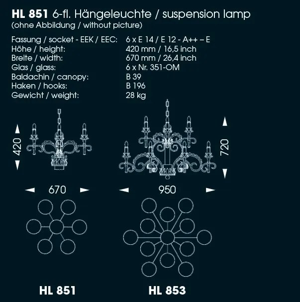 Candelabru din fier forjat realizat manual HL 853
