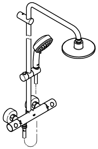 GROHE 27922000 - Sistem de duș TEMPESTA COSMOPOLITAN 160 mm, crom lucios