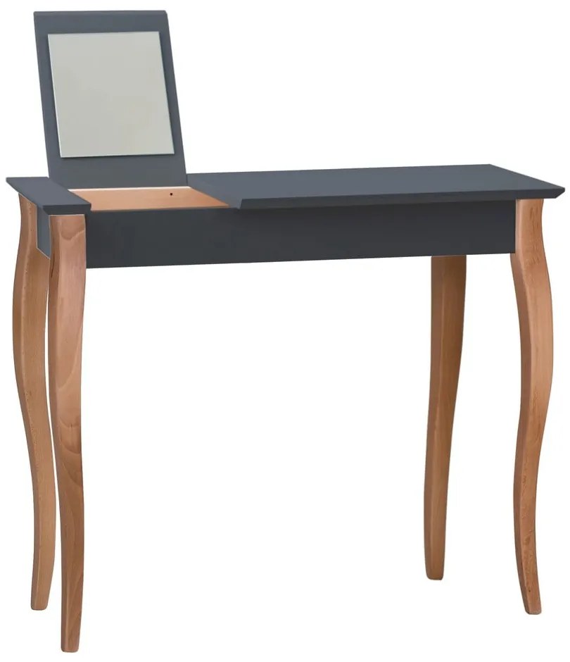 Masă de toaletă cu oglindă Ragaba Dressing Table, lungime 105 cm, gri grafit