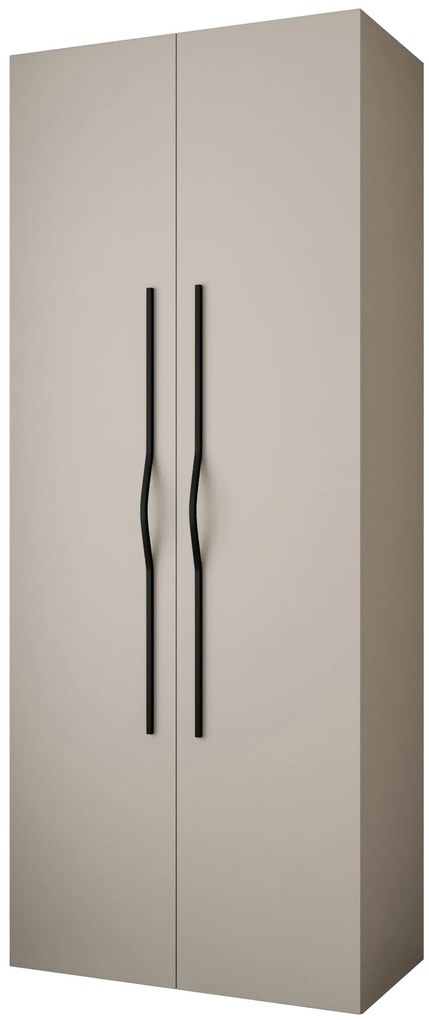 Dulap de haine 100 cm Carmela 40-2 (Cașmir + Negru). 1126547