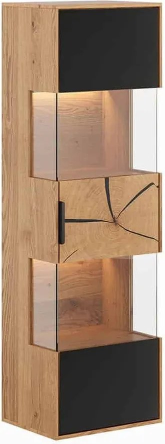 Vitrină stejar masiv Tress IV Suspendată, 43 × 33 × 142 cm