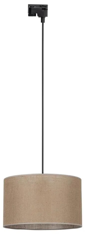 Lustră pe cablu pentru sistem de șină TRACER 1xE27/15W/230V d. 38 cm negru/maro