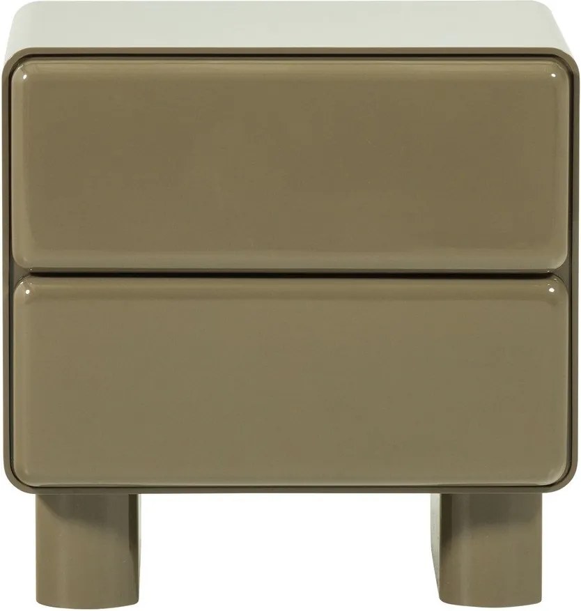 Noptieră verde cu aspect lucios Lustra – WOOOD