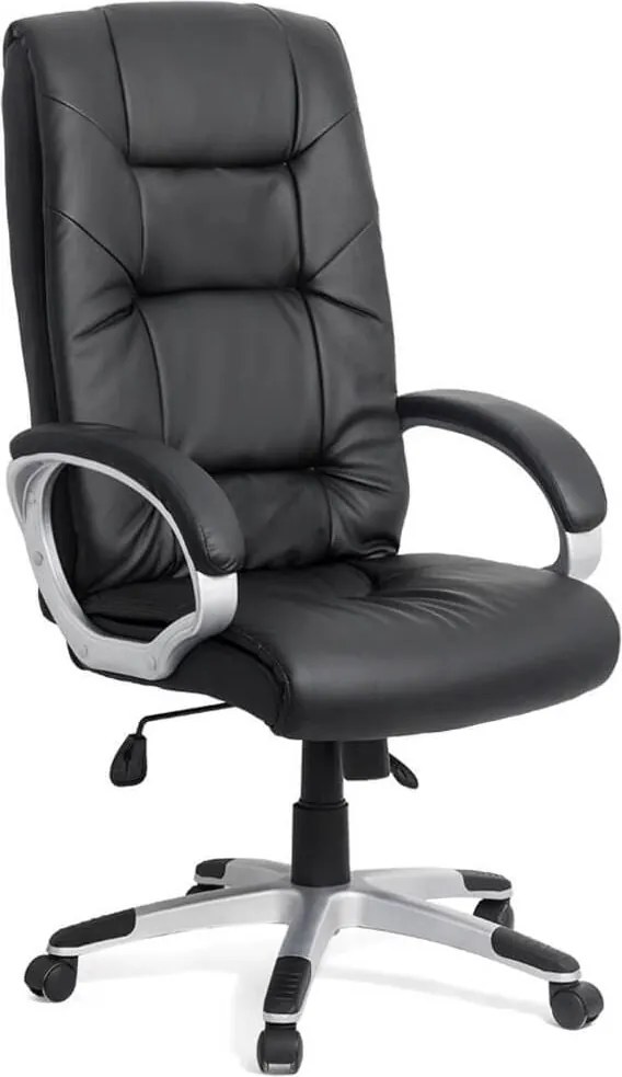 Scaun directorial piele ecologica OFF 315 negru