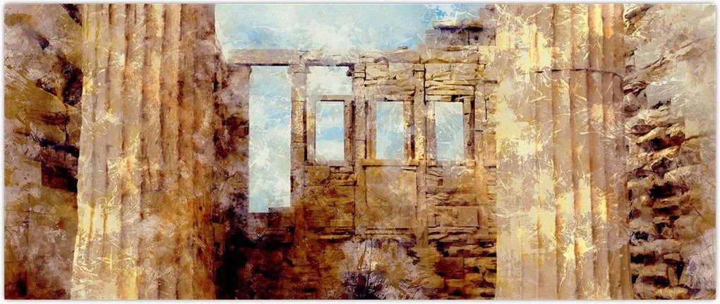 Tablou - Erechtheion, Atena, Grecia (120x50 cm)